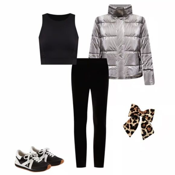 LOFT L Black Velvet Pull On Leggings - Picture 6 of 16